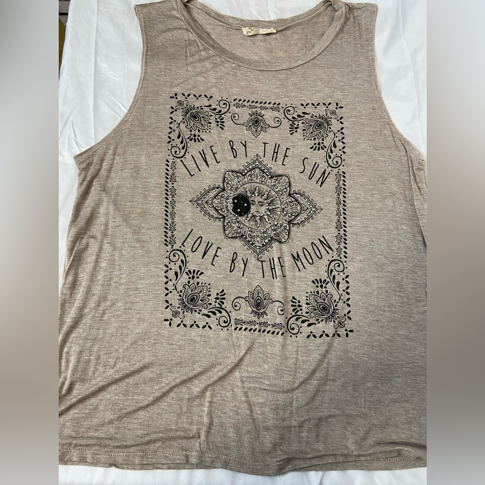 Moonchild Brown Tank Top Size XL